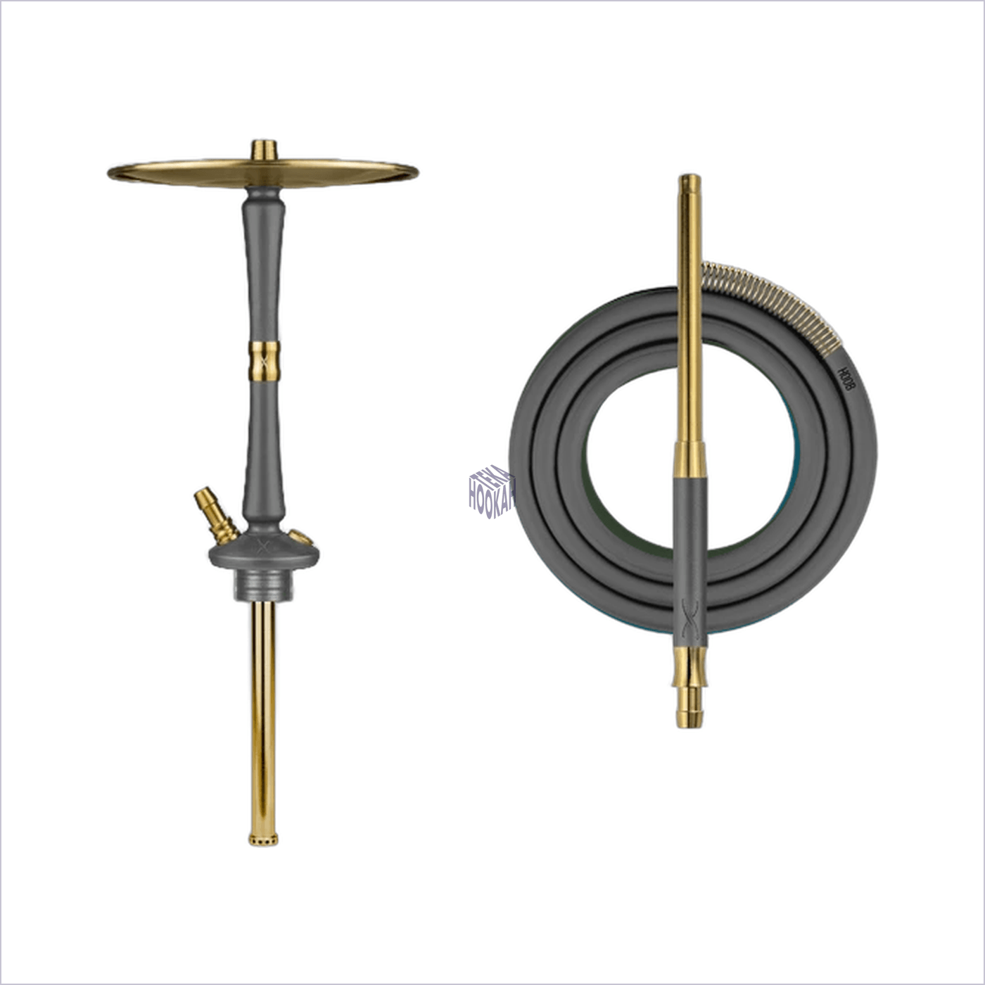 Shisha Hoob GO Space Grey Gold Hookah Hoob GO Space Grey Gold