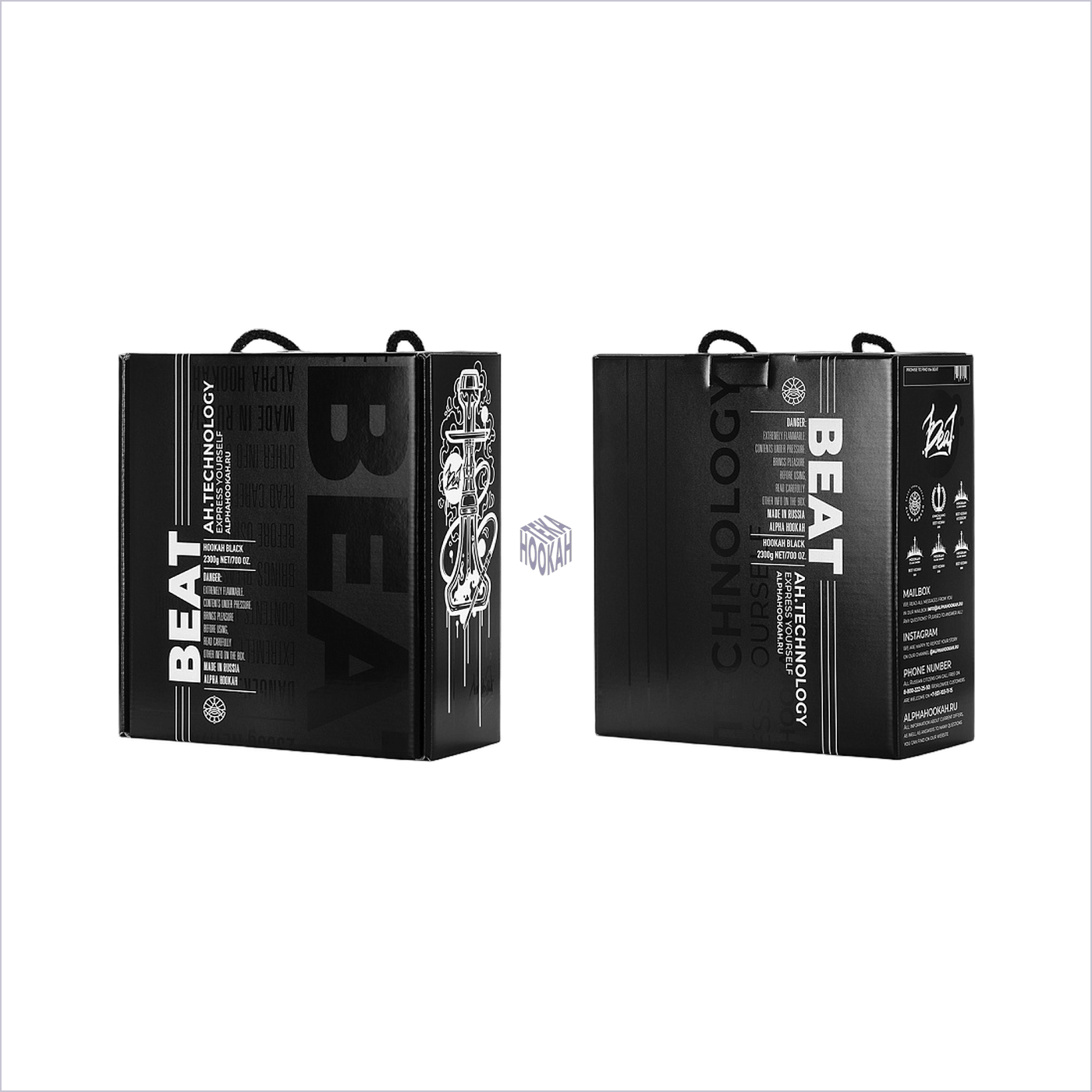 ALPHA HOOKAH - BEAT WHITE Silver 3 Hookah Alpha Hookah Beat White Silver